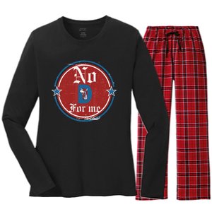 Funny Political Tee No D Anti Liberal For Men And Women Women's Long Sleeve Flannel Pajama Set 