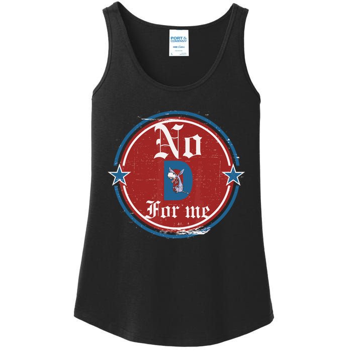 Funny Political Tee No D Anti Liberal For Men And Women Ladies Essential Tank