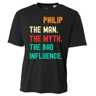 Funny Phillip The Man The Myth The Bad Influence Cooling Performance Crew T-Shirt