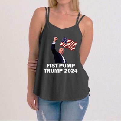 Fist Pump Trump 2024 Women's Strappy Tank