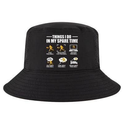 Funny Pickleball Things I Do In My Spare Pickleball Cool Comfort Performance Bucket Hat