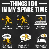 Funny Pickleball Things I Do In My Spare Pickleball Garment-Dyed Fleece Hoodie