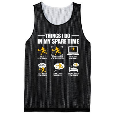 Funny Pickleball Things I Do In My Spare Pickleball Mesh Reversible Basketball Jersey Tank