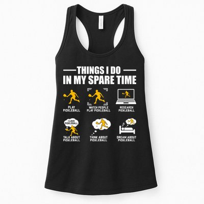Funny Pickleball Things I Do In My Spare Pickleball Womens Tank Top