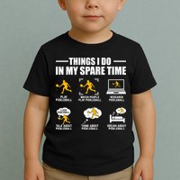 Funny Pickleball Things I Do In My Spare Pickleball Toddler T-Shirt
