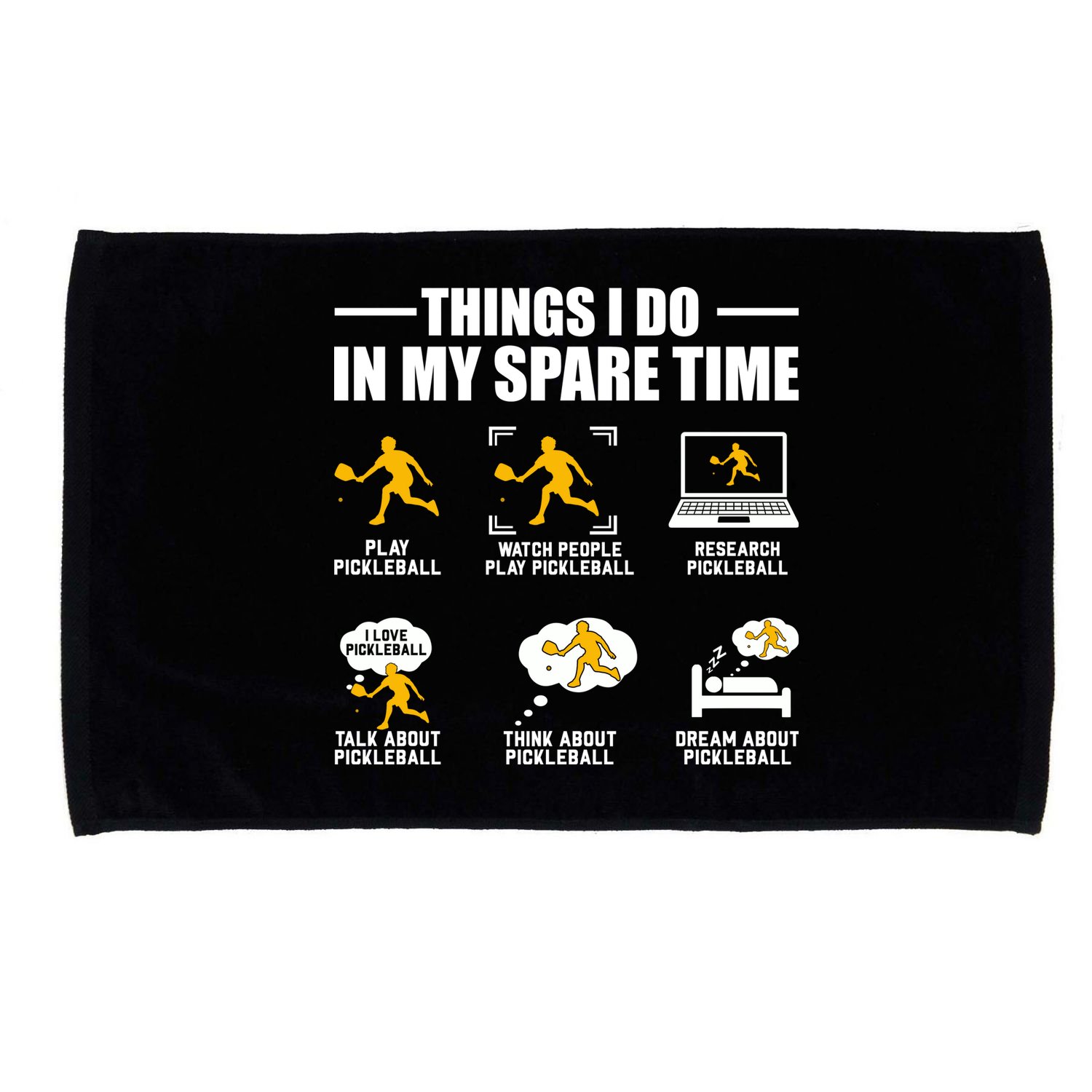 Funny Pickleball Things I Do In My Spare Pickleball Microfiber Hand Towel