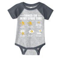 Funny Pickleball Things I Do In My Spare Pickleball Infant Baby Jersey Bodysuit