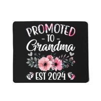 Floral Promoted To Grandma Est. 2024 Grandparents Baby Announcement Mousepad