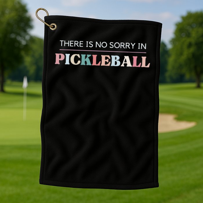 Funny Pickleball There Is No Sorry In Pickleball Players Golf Towel
