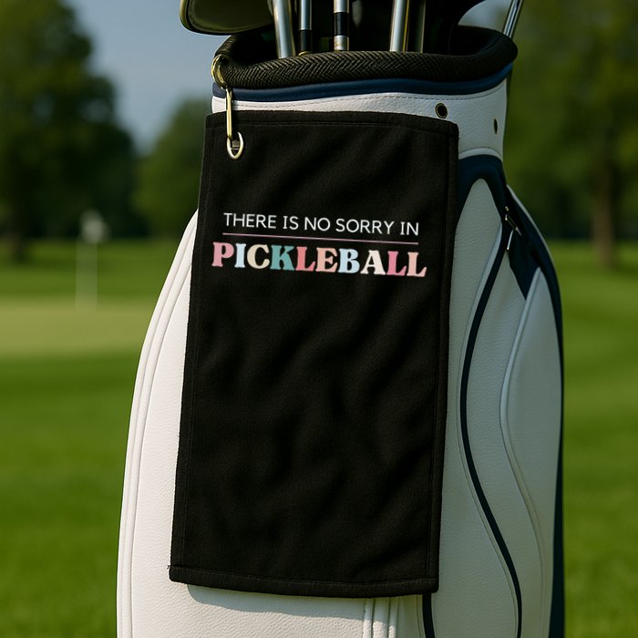 Funny Pickleball There Is No Sorry In Pickleball Players Golf Towel