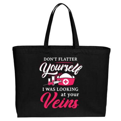 Funny Phlebotomy Technician Phlebotomist Nurse Women Cotton Canvas Jumbo Tote