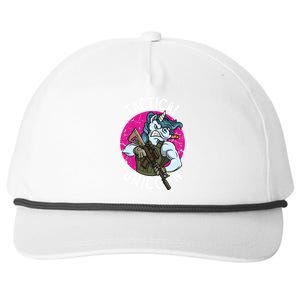 Funny Police Tactical Unicorn For Military Law Enforcet Gift Snapback Five-Panel Rope Hat