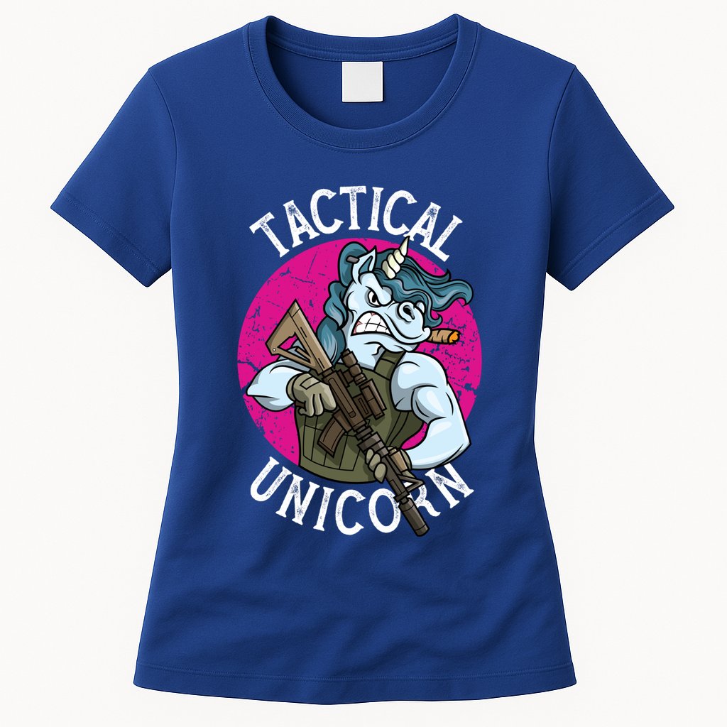 Funny Police Tactical Unicorn For Military Law Enforcet Gift Womens T-Shirt
