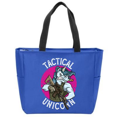 Funny Police Tactical Unicorn For Military Law Enforcet Gift Zip Tote Bag
