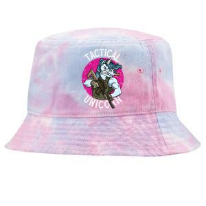 Funny Police Tactical Unicorn For Military Law Enforcet Gift Tie-Dyed Bucket Hat