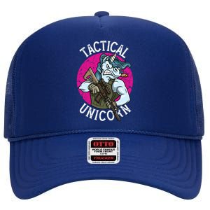 Funny Police Tactical Unicorn For Military Law Enforcet Gift High Crown Mesh Back Trucker Hat