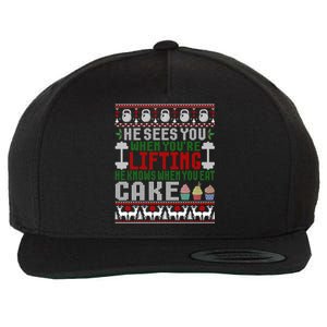 Funny Personal Trainer Christmas For Weightlifting And Cake Meaningful Gift Wool Snapback Cap