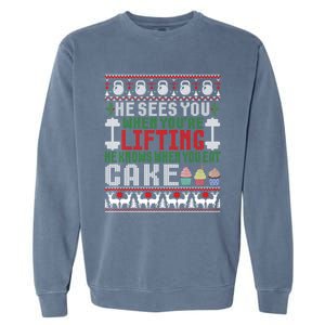 Funny Personal Trainer Christmas For Weightlifting And Cake Meaningful Gift Garment-Dyed Sweatshirt