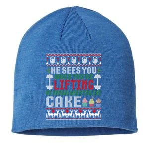 Funny Personal Trainer Christmas For Weightlifting And Cake Meaningful Gift Sustainable Beanie