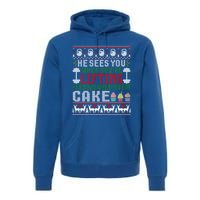 Funny Personal Trainer Christmas For Weightlifting And Cake Meaningful Gift Premium Hoodie