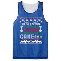 Funny Personal Trainer Christmas For Weightlifting And Cake Meaningful Gift Mesh Reversible Basketball Jersey Tank