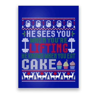 Funny Personal Trainer Christmas For Weightlifting And Cake Meaningful Gift Poster