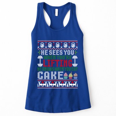 Funny Personal Trainer Christmas For Weightlifting And Cake Meaningful Gift Womens Tank Top