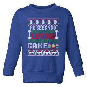 Funny Personal Trainer Christmas For Weightlifting And Cake Meaningful Gift Toddler Sweatshirt