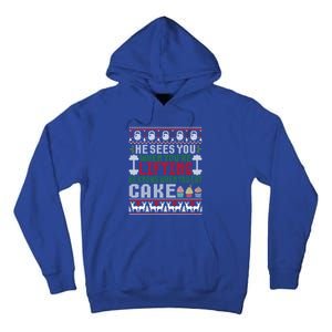 Funny Personal Trainer Christmas For Weightlifting And Cake Meaningful Gift Tall Hoodie