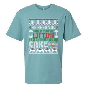 Funny Personal Trainer Christmas For Weightlifting And Cake Meaningful Gift Sueded Cloud Jersey T-Shirt