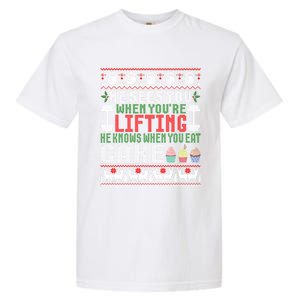 Funny Personal Trainer Christmas For Weightlifting And Cake Meaningful Gift Garment-Dyed Heavyweight T-Shirt