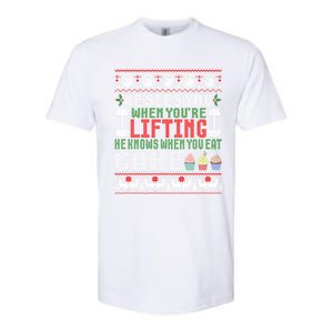 Funny Personal Trainer Christmas For Weightlifting And Cake Meaningful Gift Softstyle CVC T-Shirt