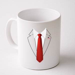 Funny President Trump Suit Lazy Halloween Costume Usa Flag Gift Coffee Mug