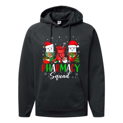 Funny Pharmacy tech Squad Christmas Matching Holiday Pajama Performance Fleece Hoodie