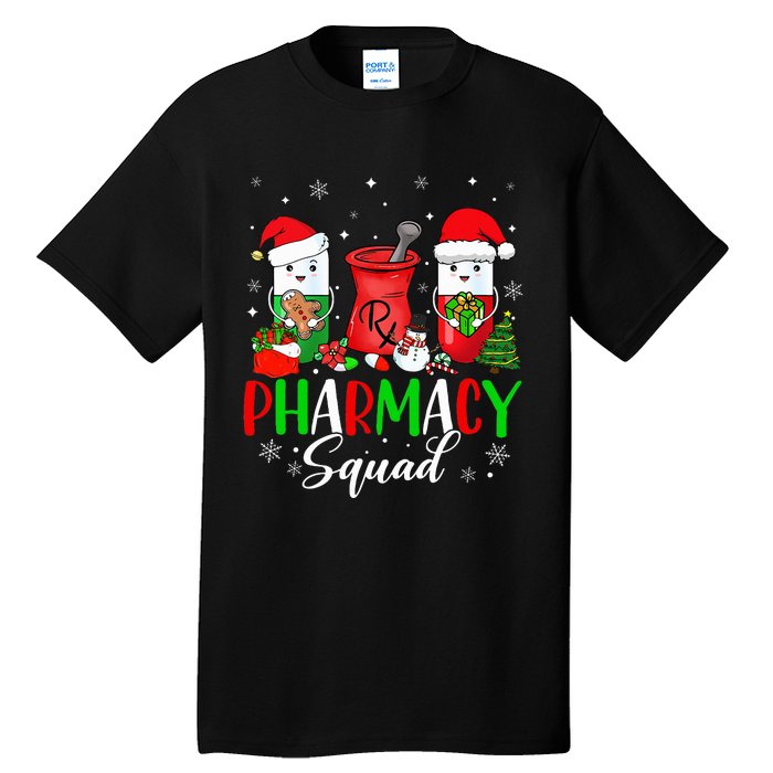 Funny Pharmacy tech Squad Christmas Matching Holiday Pajama Tall T-Shirt