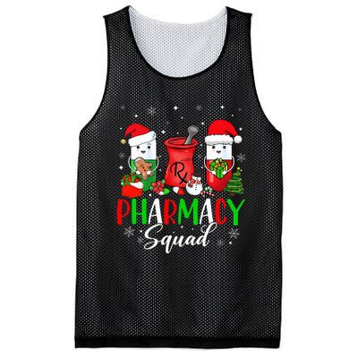 Funny Pharmacy tech Squad Christmas Matching Holiday Pajama Mesh Reversible Basketball Jersey Tank