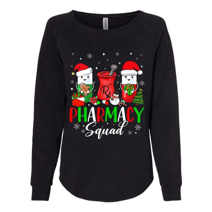 Funny Pharmacy tech Squad Christmas Matching Holiday Pajama Womens California Wash Sweatshirt