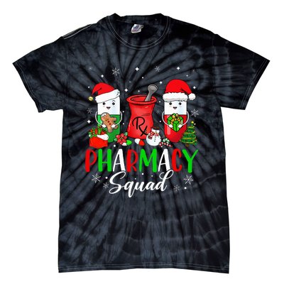 Funny Pharmacy tech Squad Christmas Matching Holiday Pajama Tie-Dye T-Shirt