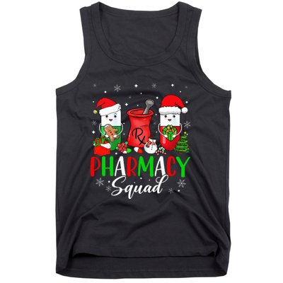 Funny Pharmacy tech Squad Christmas Matching Holiday Pajama Tank Top