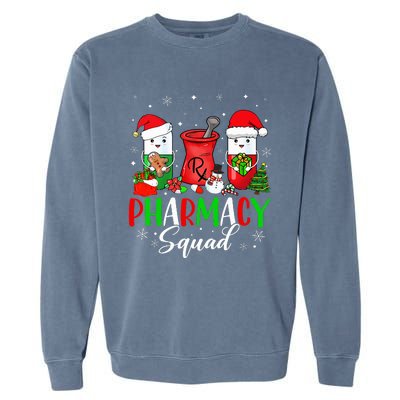 Funny Pharmacy tech Squad Christmas Matching Holiday Pajama Garment-Dyed Sweatshirt