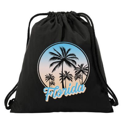 Florida Palm Trees Drawstring Bag