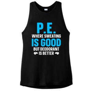 Funny Pe Teacher Art Gym Teacher Appreciation Gift Ladies PosiCharge Tri-Blend Wicking Tank