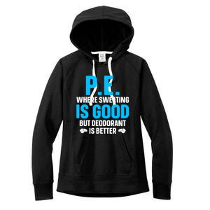 Funny Pe Teacher Art Gym Teacher Appreciation Gift Women's Fleece Hoodie