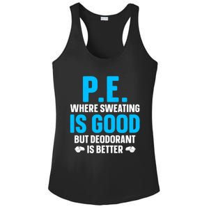 Funny Pe Teacher Art Gym Teacher Appreciation Gift Ladies PosiCharge Competitor Racerback Tank