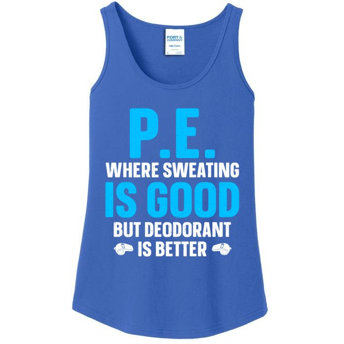 Funny Pe Teacher Art Gym Teacher Appreciation Gift Ladies Essential Tank