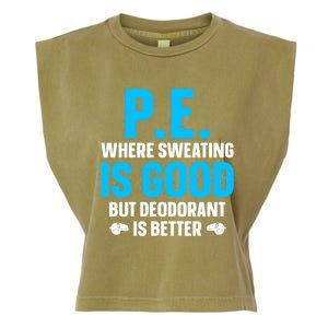 Funny Pe Teacher Art Gym Teacher Appreciation Gift Garment-Dyed Women's Muscle Tee