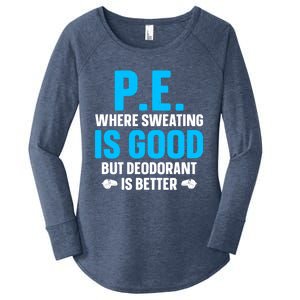 Funny Pe Teacher Art Gym Teacher Appreciation Gift Women's Perfect Tri Tunic Long Sleeve Shirt