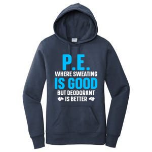 Funny Pe Teacher Art Gym Teacher Appreciation Gift Women's Pullover Hoodie