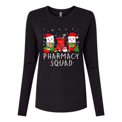 Funny Pharmacy Tech Squad Christmas Ing Holiday Pajama Cool Gift Womens Cotton Relaxed Long Sleeve T-Shirt