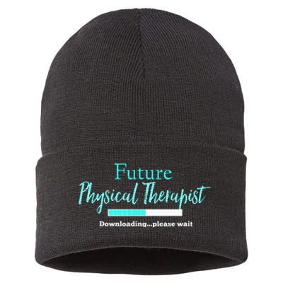 Future Physical Therapist Downloading Please Wait Sustainable Knit Beanie